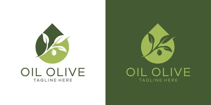 olive oil logo design, negative space logo, simple logo. vector