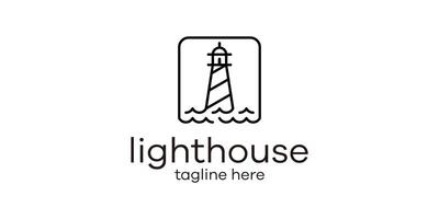 lighthouse logo design, lighthouse, minimalist line logo design. vector