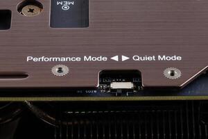 switch between performance mode and quiet mode on modern graphics card photo