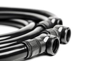 AI generated high pressure hose tube for the automotive industry on a white background photo