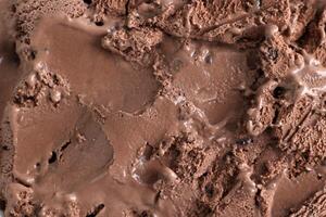 Texture of Melting Chocolate Ice Cream photo