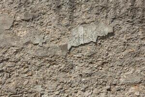 cracked white concrete wall under direct sun light full frame background and texture photo