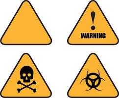 Three Triangle Hazard Signs vector