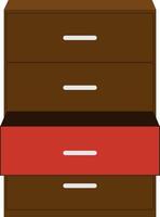 wardrobe with open empty drawer vector