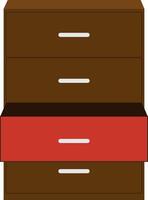 wardrobe with open empty drawer vector