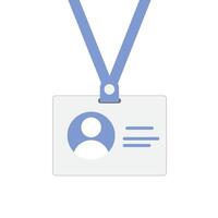 Access badge and ID card icon. vector