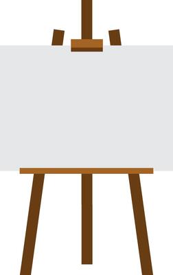 Vector Sienna Painter's Easel Brown - Mockup isolated