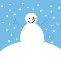 Happy Christmas snowman vector illustration