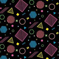 Seamless pattern with Shape geometric background vector illustration. Texture background Neon colorful futuristic.