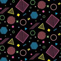 Seamless pattern with Shape geometric background vector illustration. Texture background Neon colorful futuristic.