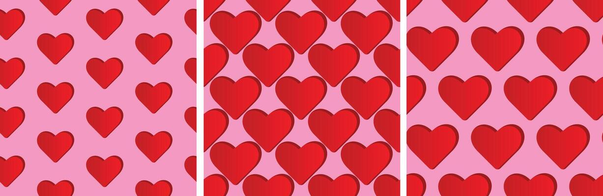 Red little hearts pattern in pink romantic background. Print for wedding background, valentine, booklet, card.