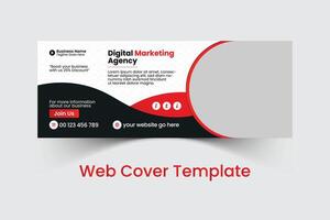 Professional corporate business social cover template design and web banner template design with creative, eye catching, professional and modern colorful layout vector