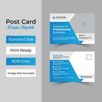 Postcard template design for a professional business with creative, professional, modern and eye catching layout vector