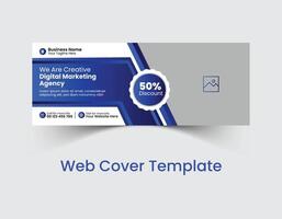 Professional corporate business social cover template design and web banner template design with creative, eye catching and modern colorful layout vector
