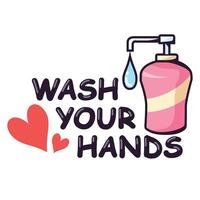 Wash your hand2 vector