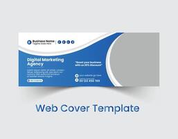 Professional corporate business social cover template design and web banner template design with creative, eye catching, professional and modern colorful layout vector