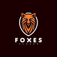 Color Fox Logo Design Awesome Graphic vector