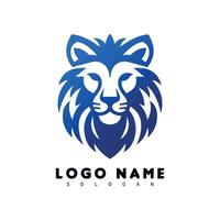 Minimalist Lion Or Fox Face Logo vector