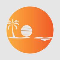 vector illustration palm tree logo