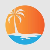 vector illustration palm tree logo