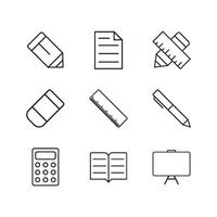 Stationery icon set vector design templates simple and modern concept