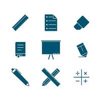 Stationery icon set vector design templates simple and modern concept