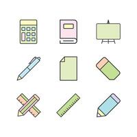 Stationery icon set vector design templates simple and modern concept