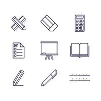 Stationery icon set vector design templates simple and modern concept