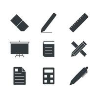 Stationery icon set vector design templates simple and modern concept