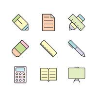 Stationery icon set vector design templates simple and modern concept