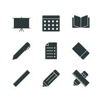 Stationery icon set vector design templates simple and modern concept