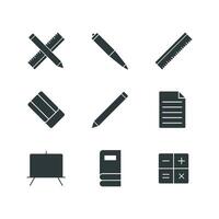 Stationery icon set vector design templates simple and modern concept