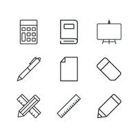 Stationery icon set vector design templates simple and modern concept