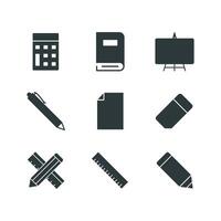 Stationery icon set vector design templates simple and modern concept