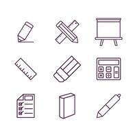 Stationery icon set vector design templates simple and modern concept