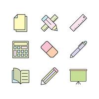 Stationery icon set vector design templates simple and modern concept