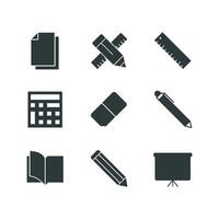 Stationery icon set vector design templates simple and modern concept