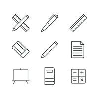 Stationery icon set vector design templates simple and modern concept