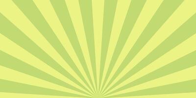 Sunrise sunbeam rays, green lines background, light vector