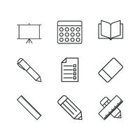 Stationery icon set vector design templates simple and modern concept