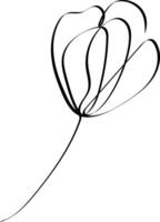 minimal botanical graphic in continuous drawing style vector