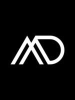 MD monogram logo template vector