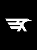 R combinatiopn eagle monogram logo vector