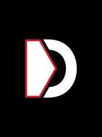 D combination message monogram logo vector