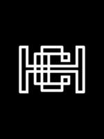 hc monograma logo vector