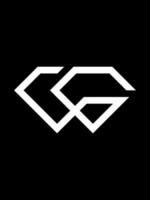 logotipo del monograma cg vector