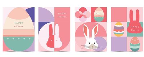 Easter day background for vertical a4 design with geometric style vector