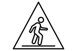 Pedestrian Crossing icon. icon related to pedestrian pathways, public navigation. line icon style. element illustration vector