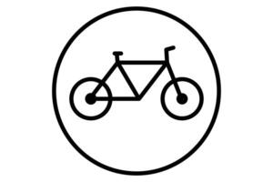 Bicycle icon. icon related to bike lanes and cycling routes. line icon style. element illustration vector