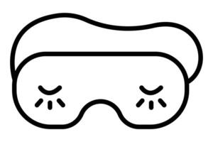 spa sleep mask icon. icon related to beauty sleep and eye care. line icon style. element illustration vector